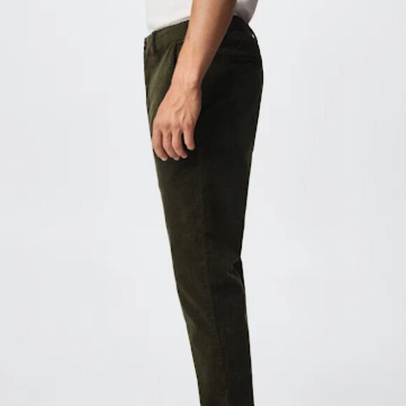 Men's Mango Tapered cropped Corduroy pants - Picture 5 of 11